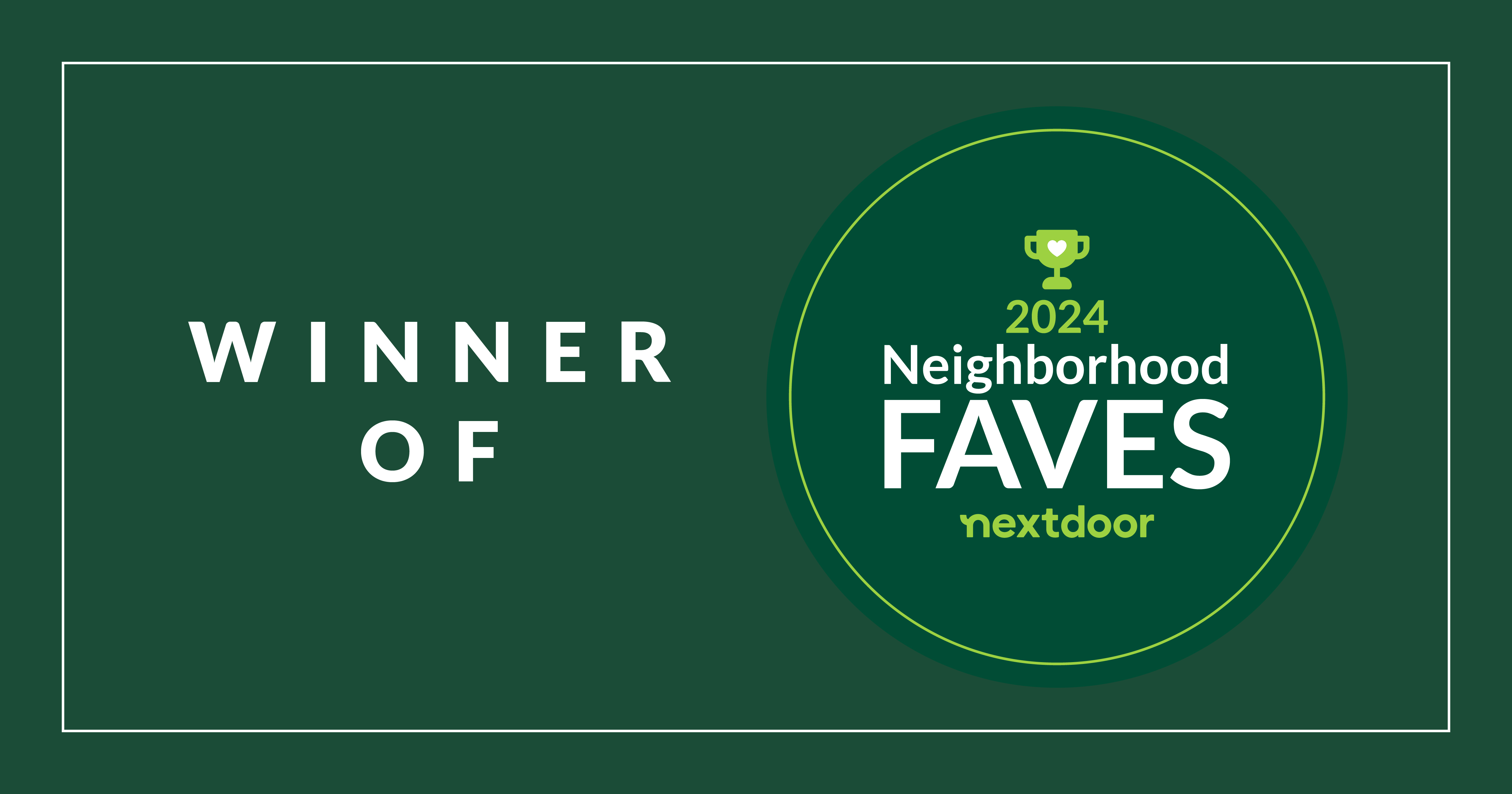 Neighbors Name Legends Pet Care Services a “2024 Nextdoor Neighborhood Faves” in Nextdoor’s 8th Annual Local Business Awards